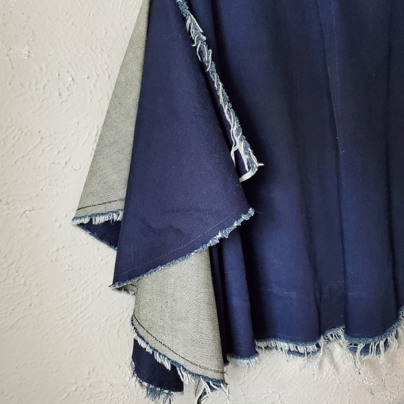 Tish Cox Denim Frayed Deb Sleeveless Dress - Picture 6 of 9